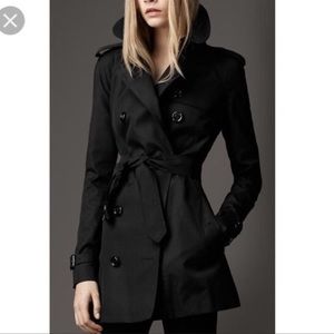 Burberry Black Harbourne Double Breasted Trench Coat